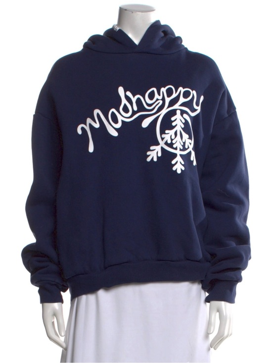 Madhappy Sweaters - LIMITED EDITION ASPEN X Madhappy Navy Crewneck Hoodie with White Logo
